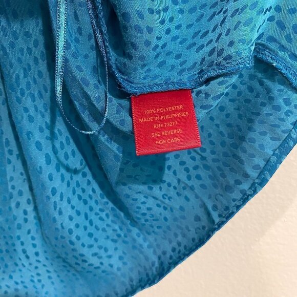 Jennifer Lopez Blue Polka Dot Top - Size XS - Picture 2 of 5